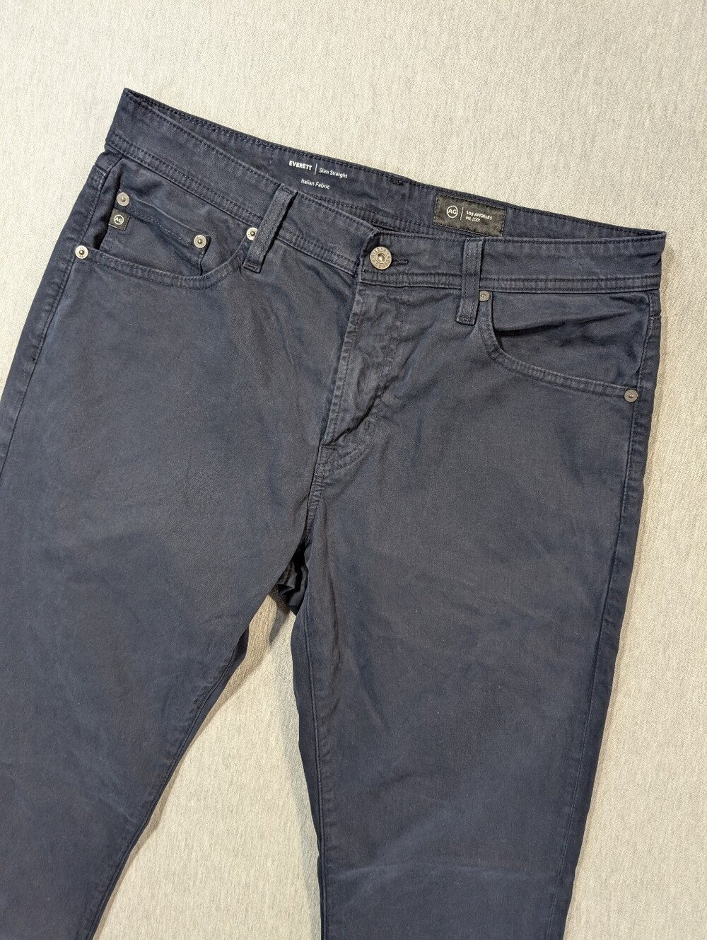 AG Adriano Goldschmied Everett Slim Straight Pants Men's 32 X 32 Navy Blue